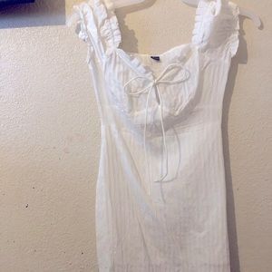 SHEIN white ruffled dress